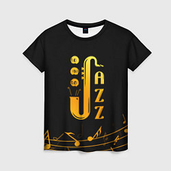 Женская футболка Jazz - ноты