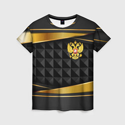 Женская футболка Gold & black - Russia