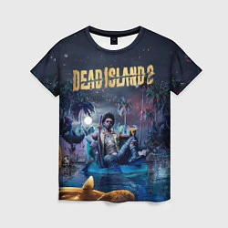 Футболка женская Dead island 2 герой в ночи, цвет: 3D-принт