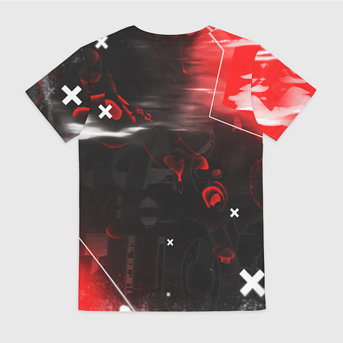 Женская футболка Джиу-Джитсу : Глитч красный / 3D-принт – фото 2