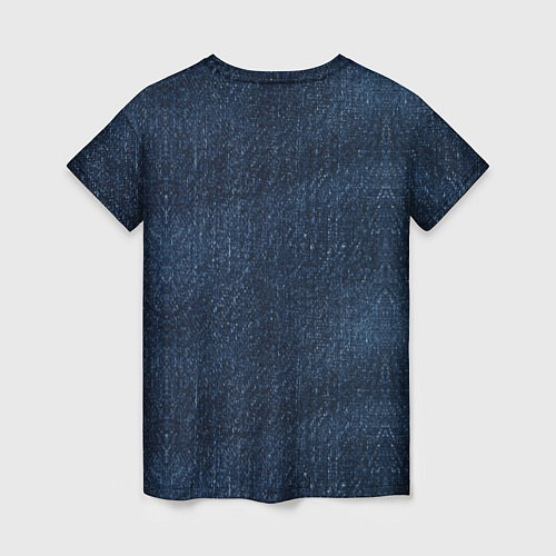 Женская футболка Джинс ткань с надписью jeans / 3D-принт – фото 2