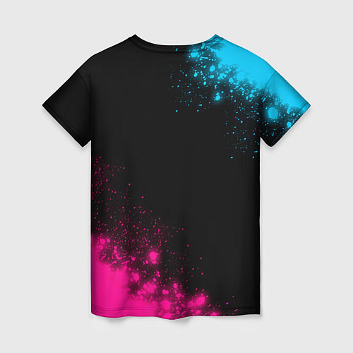 Женская футболка Changan - neon gradient: надпись, символ / 3D-принт – фото 2