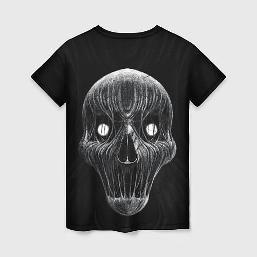 Женская футболка Маска Смерти - рисунок карандашом / 3D-принт – фото 2