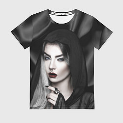 Футболка женская Готическая девушка, цвет: 3D-принт