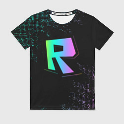 Футболка женская Roblox logo neon, цвет: 3D-принт