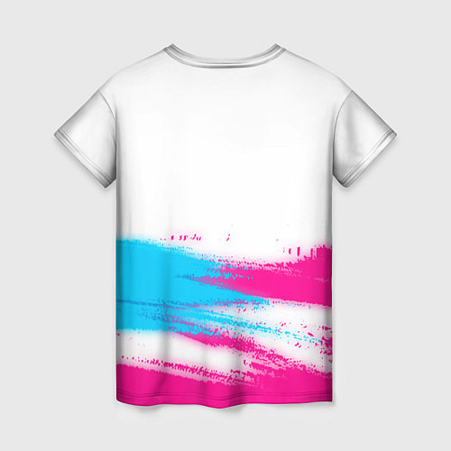 Женская футболка Pink Floyd neon gradient style: символ сверху / 3D-принт – фото 2
