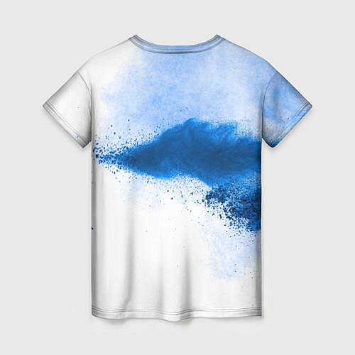 Женская футболка Синее в белом / 3D-принт – фото 2