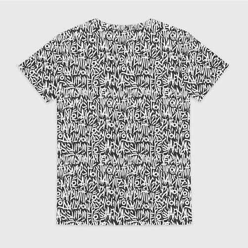 Женская футболка Надпись кистью / 3D-принт – фото 2