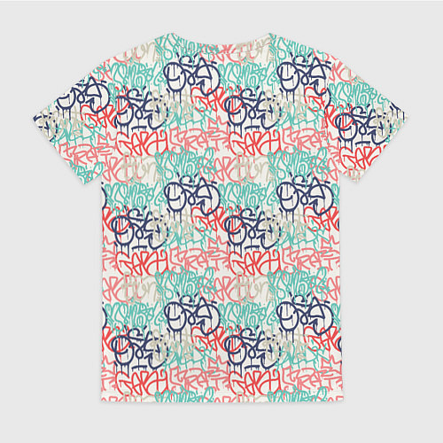 Женская футболка Пять оттенков граффити / 3D-принт – фото 2