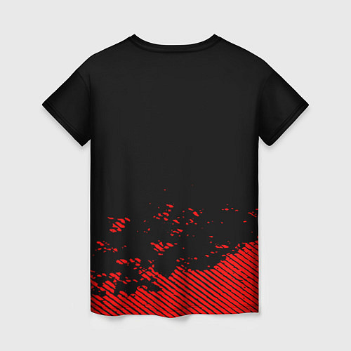 Женская футболка Bring Me the Horizon красный фонтик / 3D-принт – фото 2