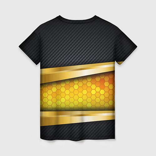 Женская футболка Black & gold - герб России / 3D-принт – фото 2