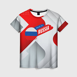 Футболка женская Welcome to Russia red & white, цвет: 3D-принт