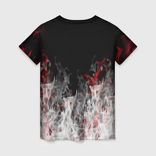 Женская футболка AC DC огонь-пламя / 3D-принт – фото 2