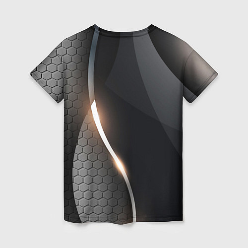 Женская футболка Герб РФ киберпанк / 3D-принт – фото 2