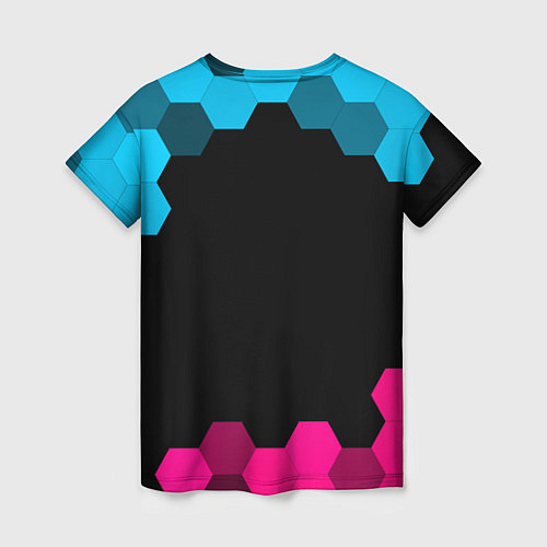Женская футболка Dead Space - neon gradient / 3D-принт – фото 2
