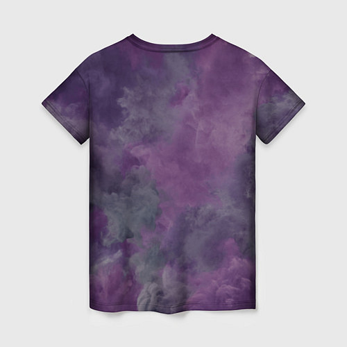 Женская футболка Фиолетовые туманности / 3D-принт – фото 2