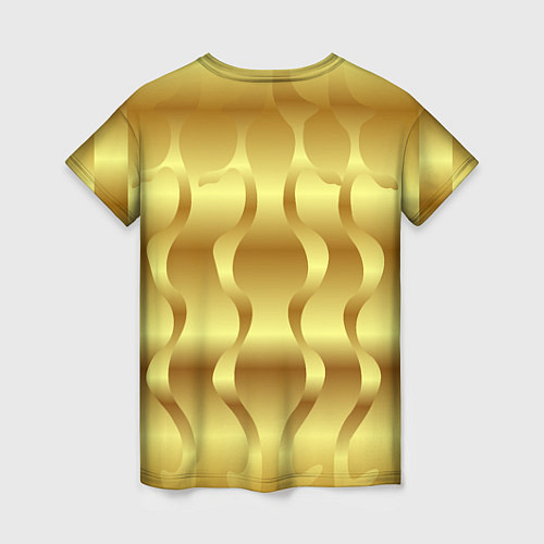 Женская футболка Золото абстрактная графика / 3D-принт – фото 2