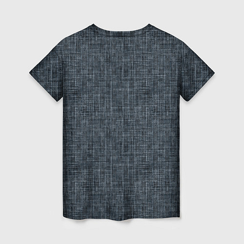 Женская футболка Черно-синий текстурированный в елочку, под джинсу / 3D-принт – фото 2