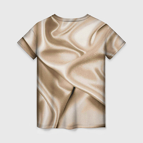 Женская футболка Струящаяся золотистая ткань / 3D-принт – фото 2