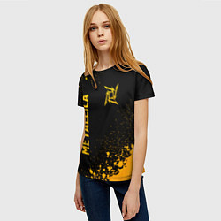 Футболка женская Metallica - gold gradient: надпись, символ, цвет: 3D-принт — фото 2
