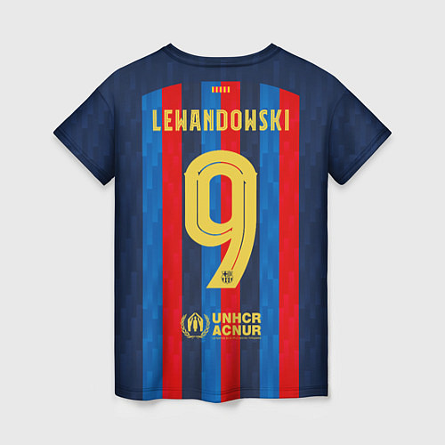 Женская футболка Левандовский Барселона форма 20222023 / 3D-принт – фото 2