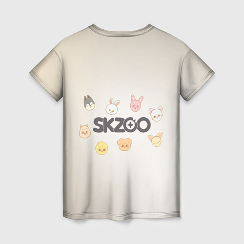 Женская футболка SKZOO Felix Jinniret Leebit / 3D-принт – фото 2