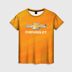 Футболка женская Chevrolet абстракция, цвет: 3D-принт