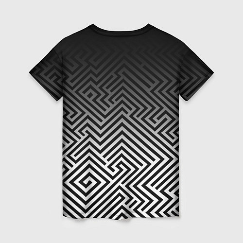 Женская футболка Геометрические узоры с градиентом / 3D-принт – фото 2