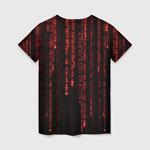 Женская футболка Программные иероглифы / 3D-принт – фото 2