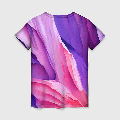 Женская футболка Необычная акварельная абстракция / 3D-принт – фото 2