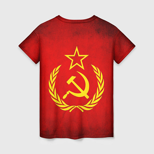 Женская футболка СССР - старый флаг / 3D-принт – фото 2