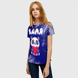 Футболка женская Валя панда с сердечком, цвет: 3D-принт — фото 2