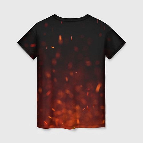 Женская футболка Гитара - пламя / 3D-принт – фото 2