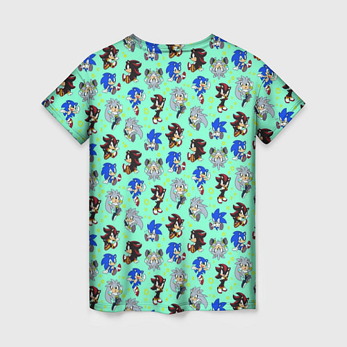 Женская футболка Ежик Соник и его друзья / 3D-принт – фото 2