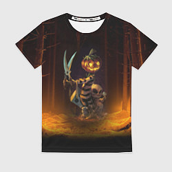 Футболка женская Пугало с ножницами - Halloween, цвет: 3D-принт