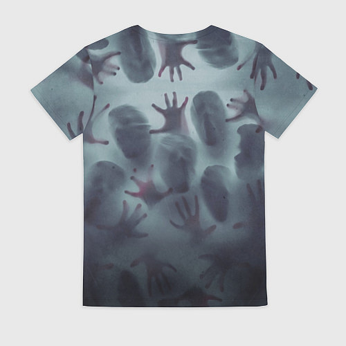 Женская футболка Scary faces trying to get out / 3D-принт – фото 2