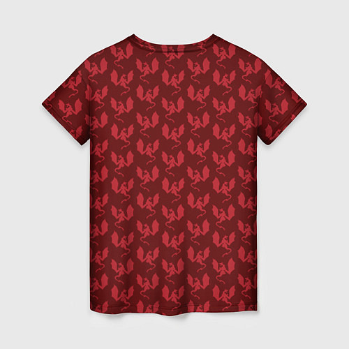 Женская футболка Паттерн с драконами / 3D-принт – фото 2