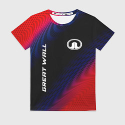 Женская футболка Great Wall красный карбон