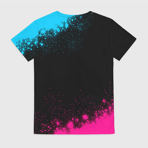 Женская футболка Real Madrid - neon gradient / 3D-принт – фото 2