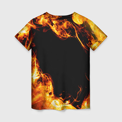 Женская футболка Arctic Monkeys и пылающий огонь / 3D-принт – фото 2