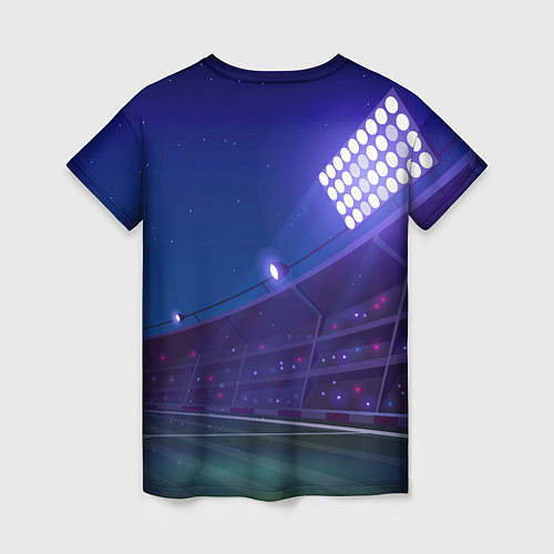 Женская футболка AC Milan ночное поле / 3D-принт – фото 2