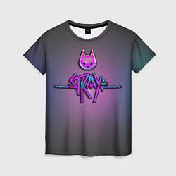 Футболка женская Stray logo neon, цвет: 3D-принт