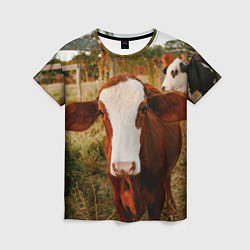 Женская футболка Милая коровка