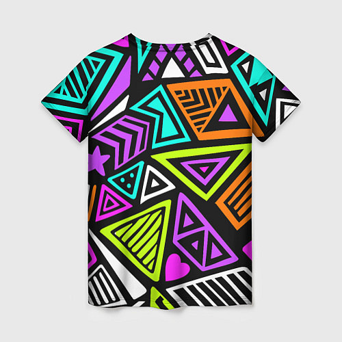 Женская футболка Abstract geometric shapes / 3D-принт – фото 2