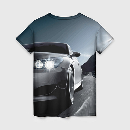 Женская футболка Бэха на скорости на горной дороге / 3D-принт – фото 2