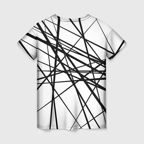 Женская футболка Пересечение линий / 3D-принт – фото 2