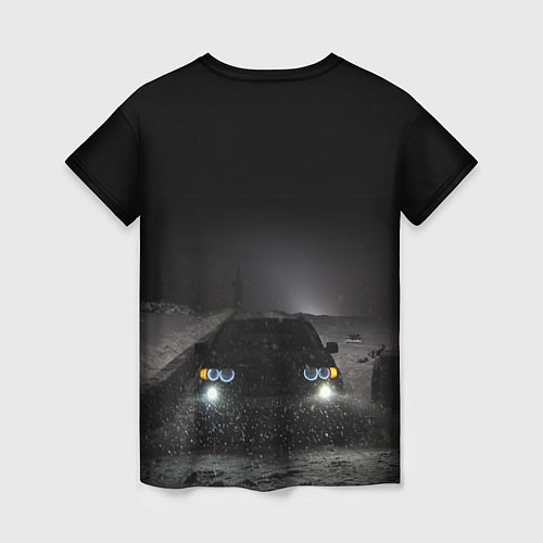 Женская футболка Бэха попала ночью в снегопад / 3D-принт – фото 2