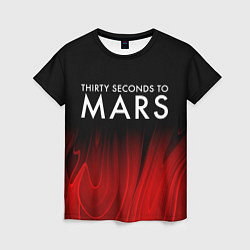 Футболка женская Thirty Seconds to Mars red plasma, цвет: 3D-принт