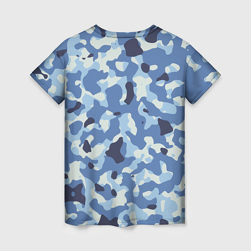 Женская футболка Камуфляж ВМФ цифра крупный / 3D-принт – фото 2
