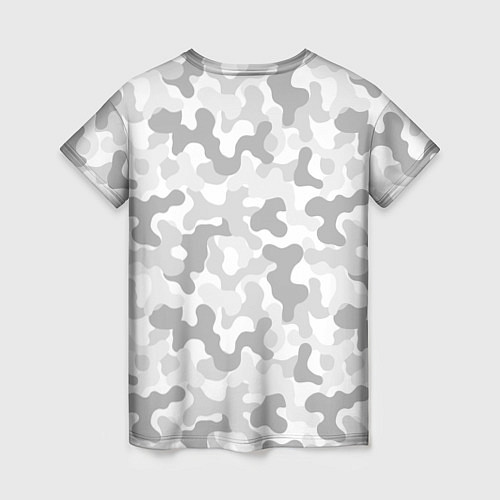 Женская футболка Камуфляж цифра светло-серый крупный / 3D-принт – фото 2